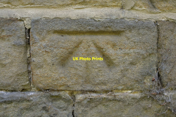 Photo 6"x4" Cut Bench Mark, Fewston Methodist Chapel Fewston c2011
