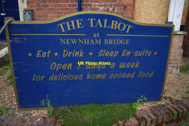 Photo 6"x4" The Talbot Inn (4) - information board, Newnham Bridge Newnham Bridge c2011