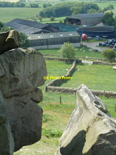 Photo 6"x4" Rocks overlooking Crag Farm Newby\/SE2647 c2011