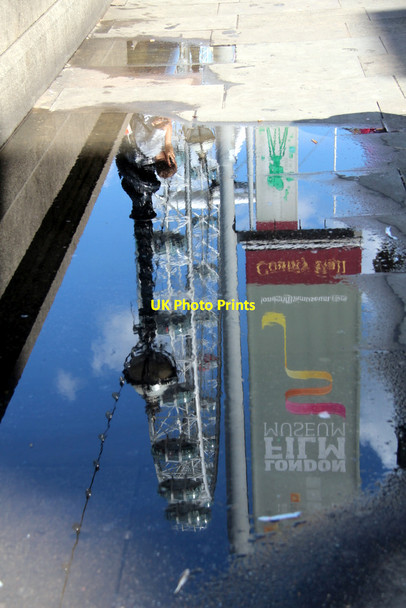Photo 6"x4" London Eye Reflection Westminster c2011