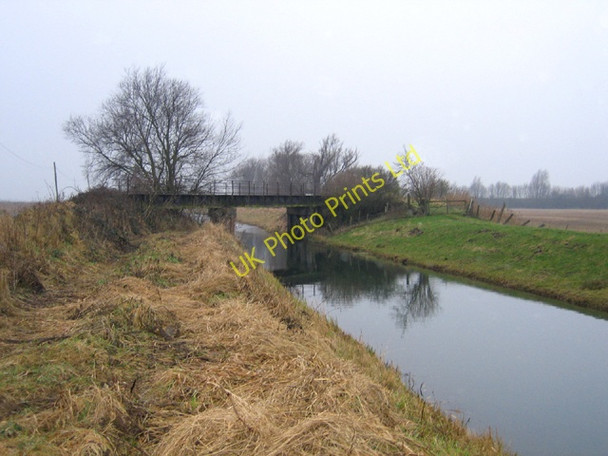 Photo 6"x4" Railway bridge over the Counter Drain, Deeping St Nicholas, Lincs Guthram Gowt c2006