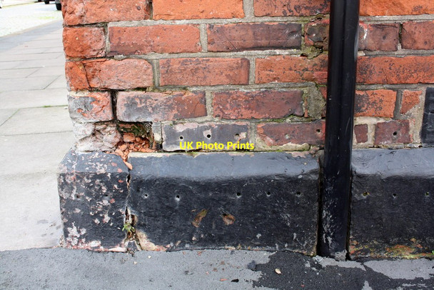 Photo 6"x4" Benchmark on #2 Linton Street (Brook Street face) Carlisle c2011