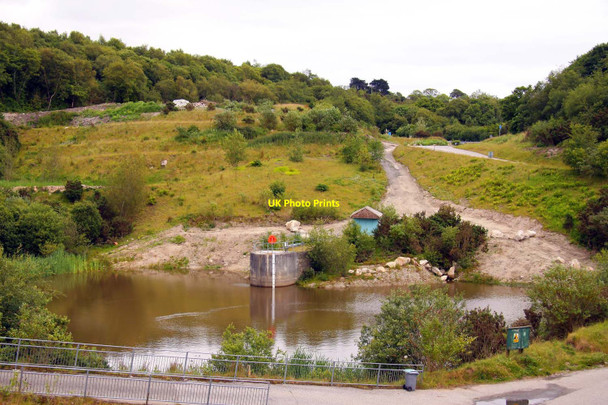 Photo 6"x4" Reservoir behind the Eden Project Bodelva c2011