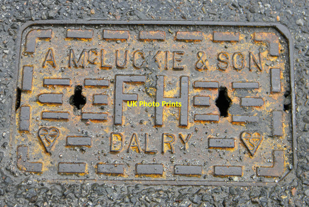 Photo 6"x4" Manhole, Drain & Access Covers on Bonawe road - (4) Black Crofts c2011