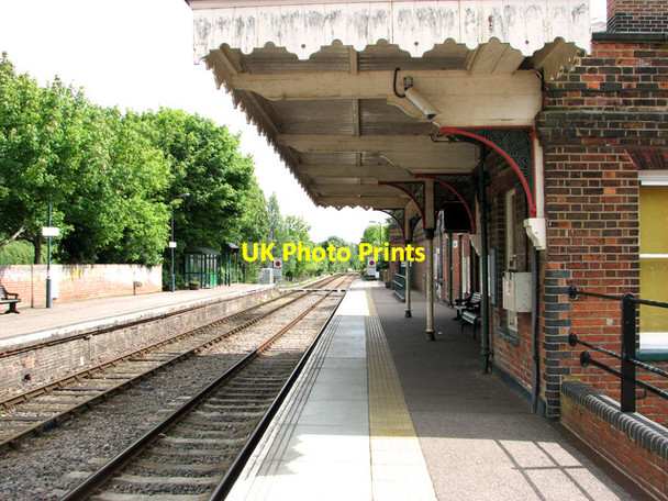 Photo 6"x4" Halesworth railway station - the platform canopy Halesworth c2011