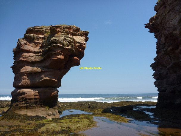 Photo 6"x4" Coastal East Lothian : Sea Stack Between Thorntonloch and Bilsdean Thorntonloch c2011