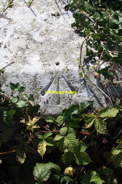 Photo 6"x4" Benchmark on top of north end of western parapet of Wool Bridge Wool c2011