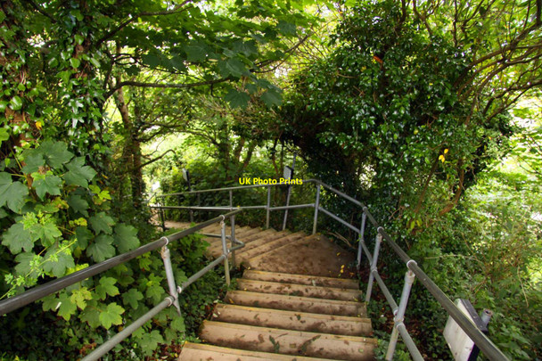 Photo 6"x4" Steps to Crinnis Beach Carlyon Bay c2011