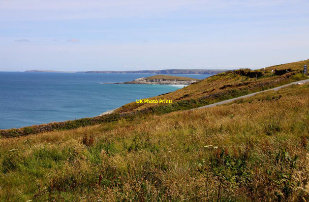 Photo 6"x4" Grassland above Lewennick Cove Pentire c2011