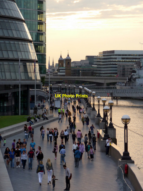 Photo 6"x4" The South Bank from Tower Bridge London c2011