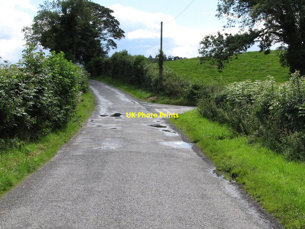 Photo 6"x4" Drumgooland Road at the entrance to Dunnanew Road Loughinisland c2011