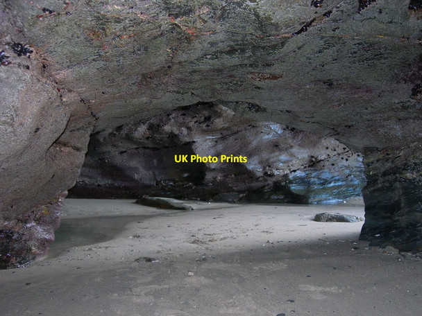 Photo 6"x4" Cave on Portreath Beach Portreath c2010