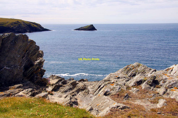 Photo 6"x4" Looking across Pentire Point West towards The Chick West Pentire c2011