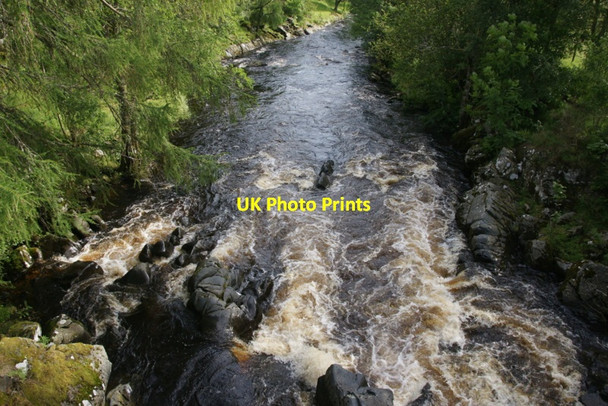 Photo 6"x4" Black Water at Drumfork Bridge, Glenshee Blacklunans c2011