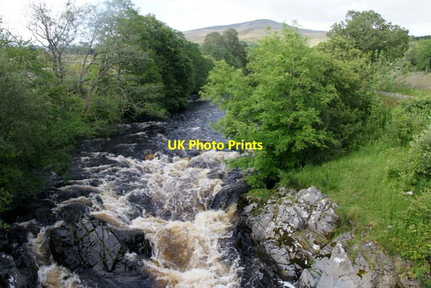 Photo 6"x4" Black Water in Glenshee from Drumfork Bridge Blacklunans c2011