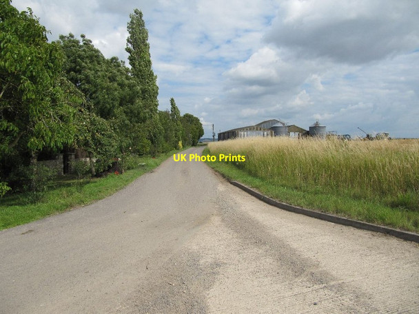 Photo 6"x4" Road past the Silos Mackney c2011