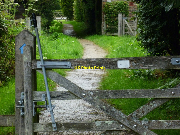Photo 6"x4" Bridleway through Barns Farm Sullington c2011