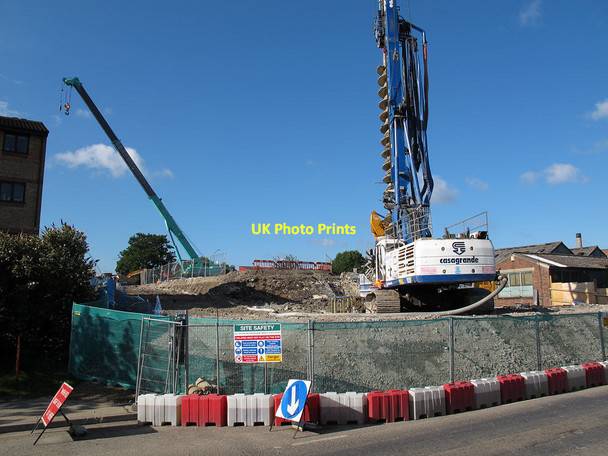 Photo 6"x4" Surrey Canal Road new railway bridge: abutment Deptford\/TQ3677 c2011
