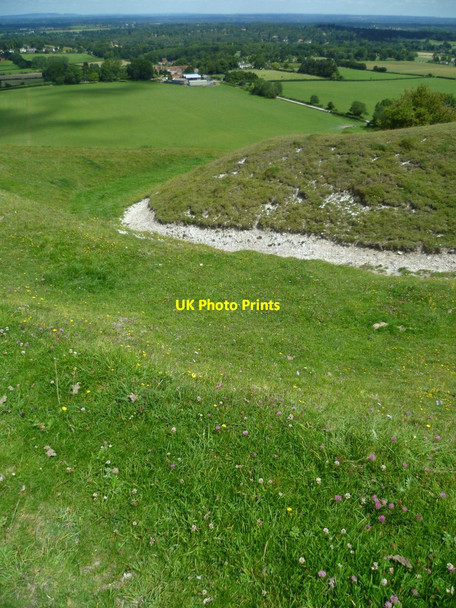 Photo 6"x4" Sharp corner on bridleway on Sullington Hill Sullington c2011