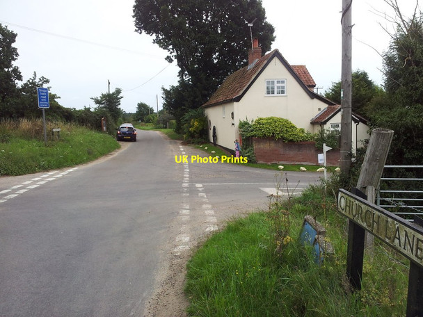 Photo 6"x4" Junction of Church Lane & Church Road Ellough c2011