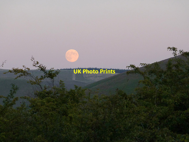 Photo 6"x4" Doethie moonrise 1, Ceredigion Gouallt c2011