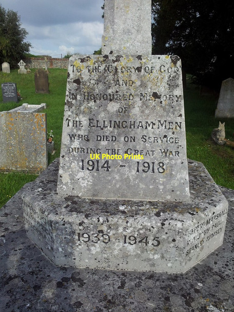 Photo 6"x4" Ellingham War Memorial - West side Ellingham\/TM3692 c2011