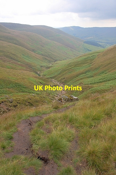 Photo 6"x4" Footpath up Crowden Clough Upper Booth c2011