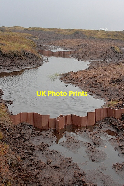Photo 6"x4" Plastic Sheet Piling on Edale Moor Upper Booth c2011