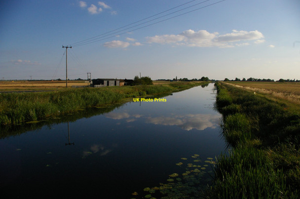 Photo 6"x4" The Sixteen Foot Drain looking south-west from Bedlam Bridge Stonea c2011