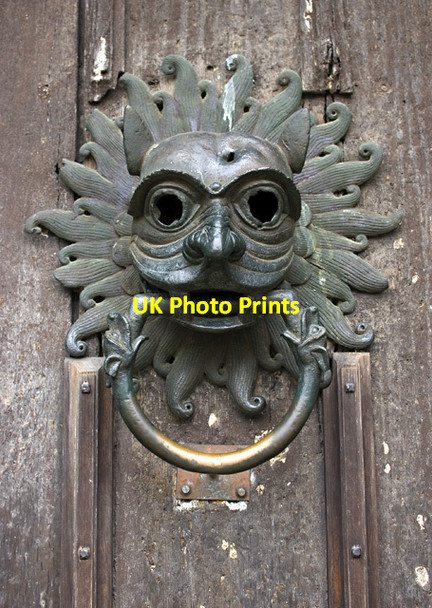 Photo 6"x4" Sanctuary Knocker, Durham Cathedral Durham c2011