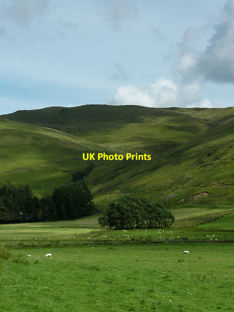 Photo 6"x4" Across Dyffryn Castell east of Ponterwyd, Ceredigion Ysbyty Cynfyn c2011