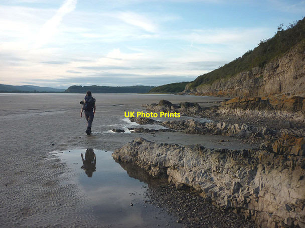 Photo 6"x4" Between Park and Arnside Points, Kent estuary Far Arnside c2011