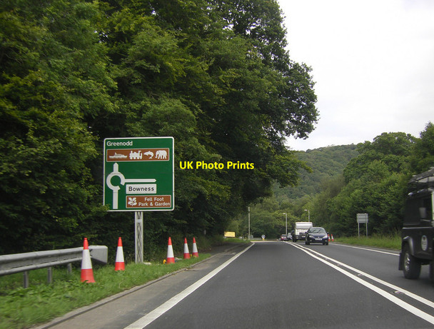 Photo 6"x4" A590 approaching the roundabout at Newby Bridge Newby Bridge c2011