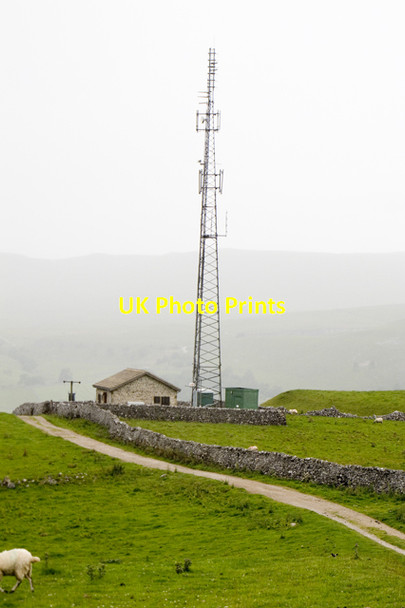 Photo 6"x4" Communications Mast on Wassa Hill Conistone c2011