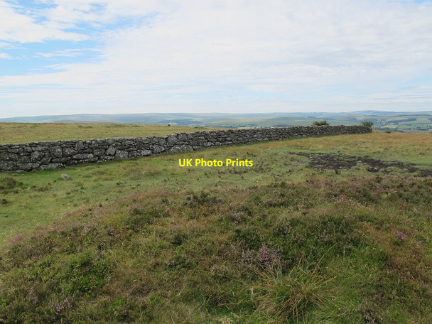 Photo 6"x4" Stone wall near Two Barrows Heathercombe c2011