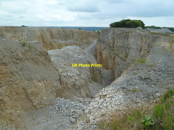 Photo 6"x4" High Rake opencast workings Rowland\/SK2172 c2011