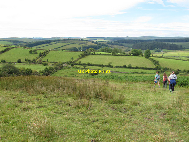 Photo 6"x4" Fields near Blackaton Dartmoor Expedition Centre c2011