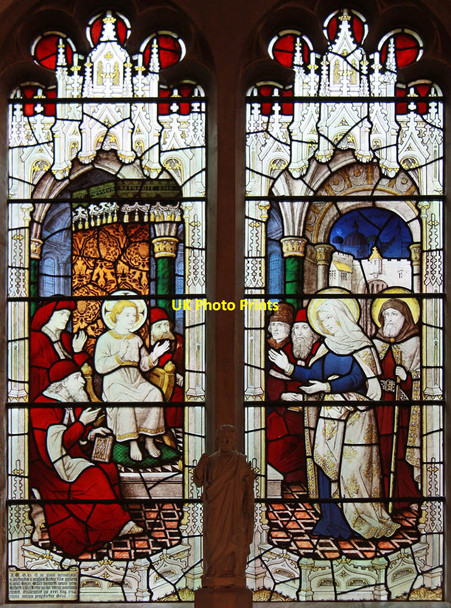 Photo 6"x4" St Mary of the Assumption, Froyle - Stained glass window Upper Froyle c2011