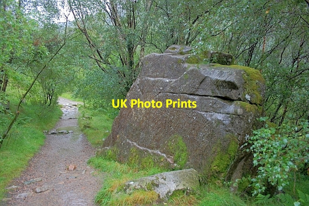 Photo 6"x4" Boulder on the Footpath to Steall Allt Coire E\u00f2ghainn\/NN1669 c2011