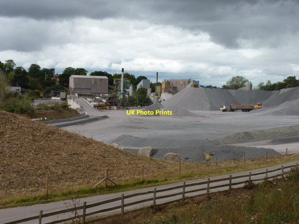 Photo 6"x4" Stone processing plant at Bayston Hill quarry Betton Strange c2011