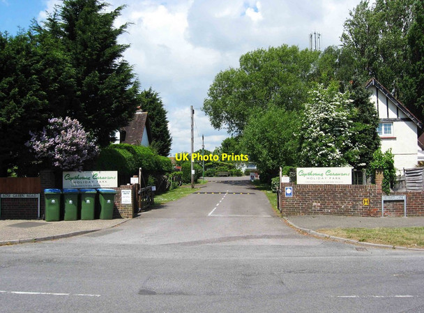 Photo 6"x4" Entrance to Copthorne Caravans Holiday Park, Hewarts Lane, Rose Green Rose Green\/SZ9099 c2010