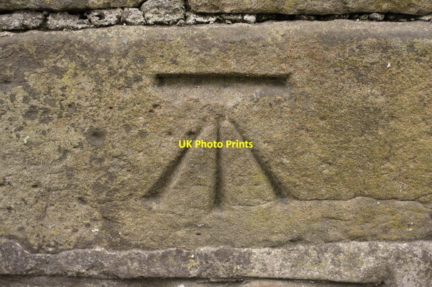 Photo 6"x4" Cut Bench Mark, Sothall Green Bridge Beighton\/SK4483 c2011