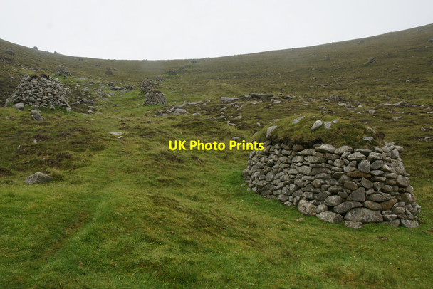 Photo 6"x4" Cleits on the ascent of the Gap, St Kilda Oisebhal c2011