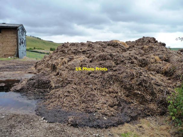 Photo 6"x4" Muck heap at Pen y Wern farm Pen-y-wern\/SO3078 c2011