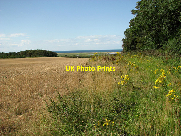 Photo 6"x4" Harvested field west of Crockley's Plantation, Cley Newgate\/TG0543 c2011