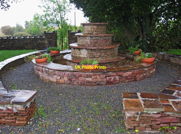 Photo 6"x4" Brick & tile ornamental feature, Killavally\/Killawalla Killavally c2010