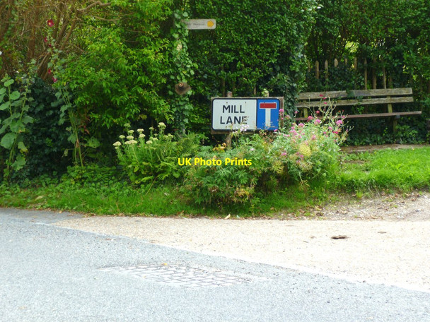 Photo 6"x4" Seat at the end of Mill Lane Poynings c2011