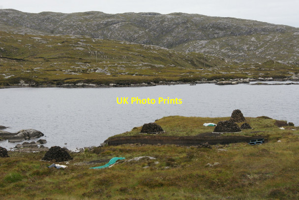 Photo 6"x4" Peat cuttings beside Loch na h-Aibhne Gairbhe Ceann a Bh\u00e0igh\/NG1193 c2011
