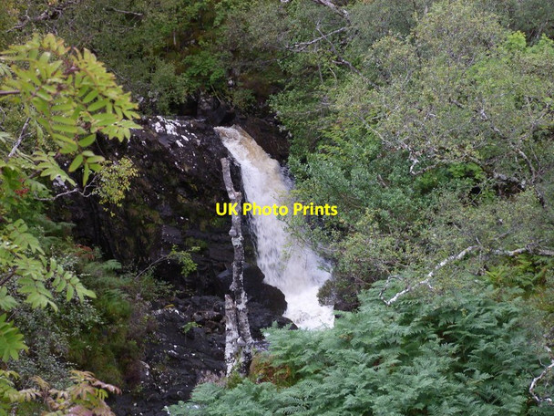 Photo 6"x4" Waterfall on Allt a' Ghamhna Kylesku c2011