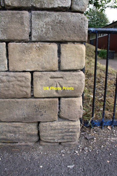 Photo 6"x4" Benchmark on Pitt Street wall near the Spiritualist Church Barnsley\/SE3406 c2011
